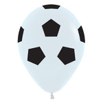 Soccer Ball - Fashion White 5" Latex Balloons - 50pk