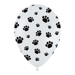 Paw Prints 11" 6 Pack Latex Balloons
