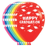 Happy Graduation Hats 11" Latex Balloons - 50pk