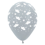 Graduation - Metallic Silver 11″ Latex Balloons (6 count)
