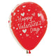 Valentine Striped Hearts Latex 11″ Latex Balloons (50 count)