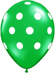 Big Polka Dots - Emerald Green 11″ Latex Balloons (50 count)