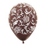 Damask - Metallic Chocolate 11″ Latex Balloons (6 count)