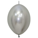 Sempertex Link-O-Loon - Reflex Silver 6" Latex Balloons - 50pk