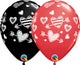 Patterned Hearts & Arrows 11″ Latex Balloons (50 count)