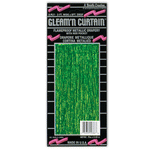 8'×3' Foil Curtain - Emerald Green