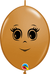 Mocha Feminine Face Latex 12″ QuickLink Balloons (50 count)
