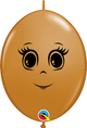Mocha Feminine Face Latex 12″ QuickLink Balloons (50 count)