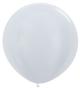 Globos de látex color blanco perla de 36″ (2 unidades)