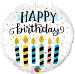 Birthday Candles & Dots 18" Balloon