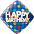 Birthday Blue/Colorful Dots 18" Balloon