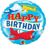 Birthday Airplanes 18" Balloon