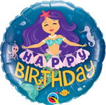 Happy Birthday Mermaid 18" Balloon