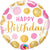 Birthday Pink & Gold Dots 9" Air-fill Balloon (requires heat sealing)