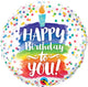 Happy Birthday Rainbow Cake 9" Air-fill Balloon (requires heat sealing)