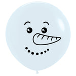 Snowman 24″ Latex Balloons (2 count)