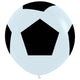 Soccer Ball - Fashion White 24" Latex Balloons - 3pk