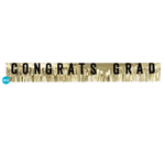 6 Foot Congrats Grad Gold Foil Fringe Banner