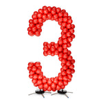 6 Foot Number Frame Kit - Number 3