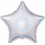Silver Holographic Star 19" Foil Balloon