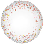Sparkling Fizz Rose Gold No Message Holographic 18" Foil Balloon