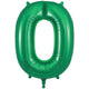 Number 0 - Oaktree - Green 34" Foil Balloon