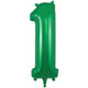 Number 1 - Oaktree - Green 34" Foil Balloon