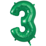 Number 3 - Oaktree - Green 34" Foil Balloon