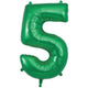 Number 5 - Oaktree - Green 34" Foil Balloon