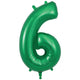 Number 6 - Oaktree - Green 34" Foil Balloon