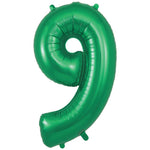 Number 9 - Oaktree - Green 34" Foil Balloon