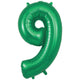 Number 9 - Oaktree - Green 34" Foil Balloon