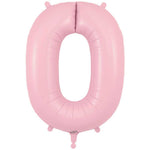 Number 0 - Oaktree - Matte Pink 34" Foil Balloon