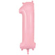 Number 1 - Oaktree - Matte Pink 34" Foil Balloon
