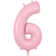 Number 6 - Oaktree - Matte Pink 34" Foil Balloon