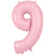 Number 9 - Oaktree - Matte Pink 34" Foil Balloon