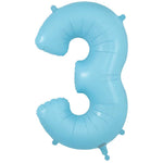 Number 3 - Oaktree - Matte Blue 34" Foil Balloon