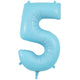 Number 5 - Oaktree - Matte Blue 34" Foil Balloon