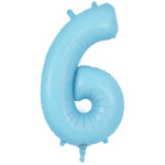 Number 6 - Oaktree - Matte Blue 34" Foil Balloon