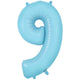 Number 9 - Oaktree - Matte Blue 34" Foil Balloon