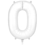 Number 0 - Oaktree - Matte White 34" Foil Balloon