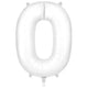 Number 0 - Oaktree - Matte White 34" Foil Balloon