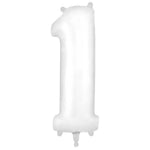 Number 1 - Oaktree - Matte White 34" Foil Balloon