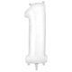 Number 1 - Oaktree - Matte White 34" Foil Balloon