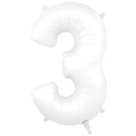 Number 3 - Oaktree - Matte White 34" Foil Balloon