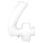 Number 4 - Oaktree - Matte White 34" Foil Balloon