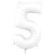 Number 5 - Oaktree - Matte White 34" Foil Balloon