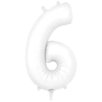 Number 6 - Oaktree - Matte White 34" Foil Balloon