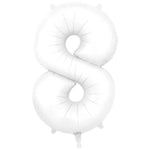 Number 8 - Oaktree - Matte White 34" Foil Balloon