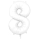 Number 8 - Oaktree - Matte White 34" Foil Balloon